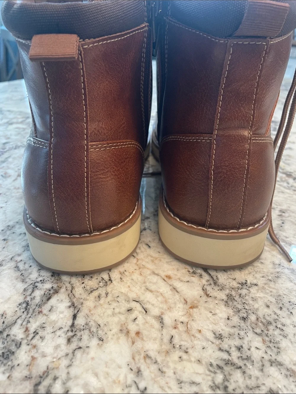 Steve Madden Brown Chukka Lace-Up Boots “P-Doyers” Size 13 M. Man-Made Materials